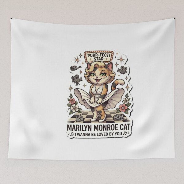 Item preview, Iconic Hollywood Star Marilyn Monroe Cat designed and sold by Purely Art Shop.