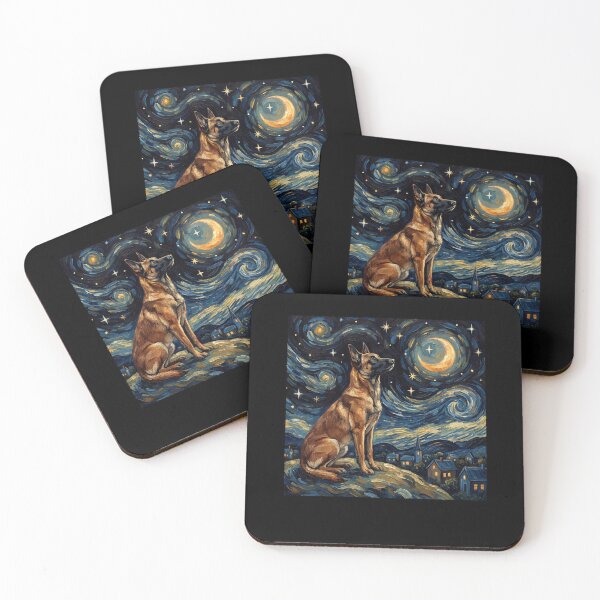 Item preview, Belgian Malinois Starry Night Van Gogh Art Dog Lover designed and sold by TerryConnells.
