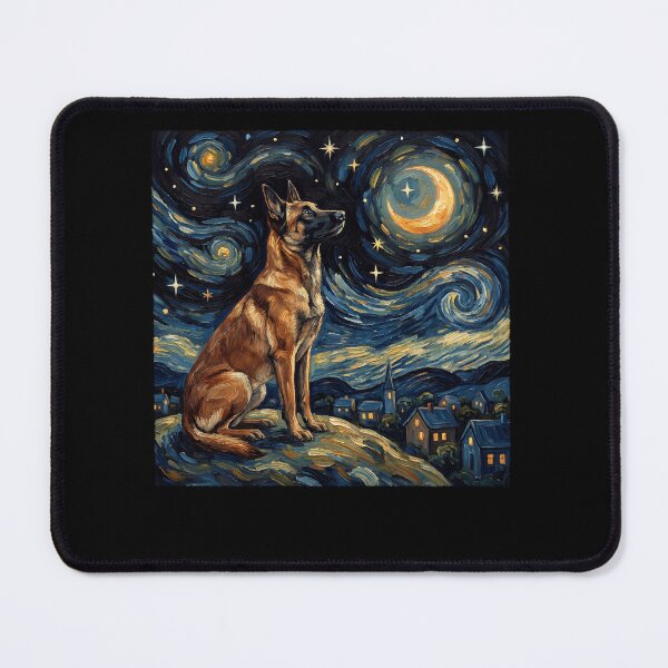 Item preview, Belgian Malinois Starry Night Van Gogh Art Dog Lover designed and sold by TerryConnells.