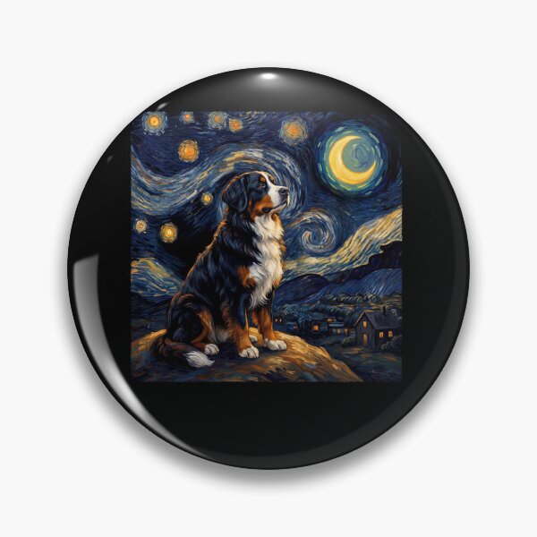 Item preview, Bernese Mountain Dog Starry Night Van Gogh Art Dog Lover designed and sold by TerryConnells.