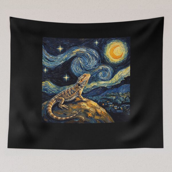 Item preview, Bearded Dragon Starry Night Van Gogh Art Lover designed and sold by TerryConnells.