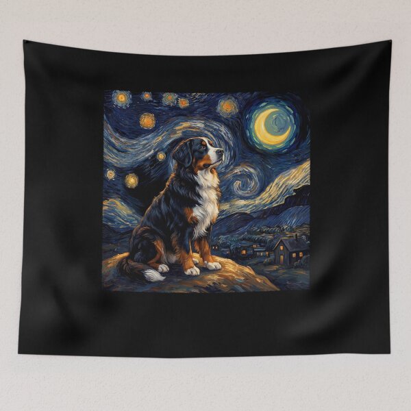 Item preview, Bernese Mountain Dog Starry Night Van Gogh Art Dog Lover designed and sold by TerryConnells.