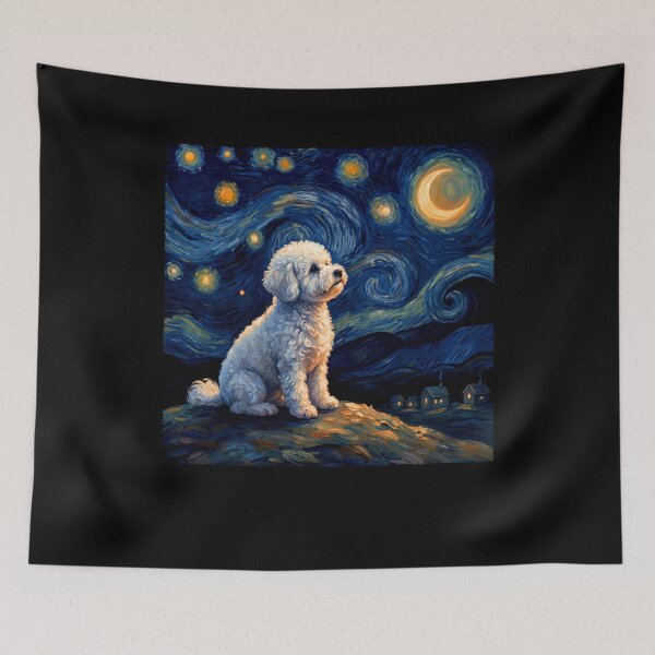 Item preview, Bichon Frise Starry Night Van Gogh Art Dog Lover designed and sold by TerryConnells.