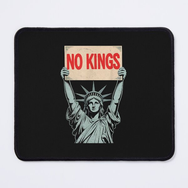 Item preview, Vintage Style Statue with 'No Kings' Protest Banner designed and sold by diepvien84usa.
