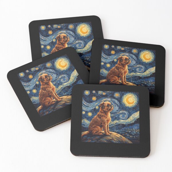Item preview, Brussels Griffon Starry Night Van Gogh Art Dog Lover designed and sold by TerryConnells.