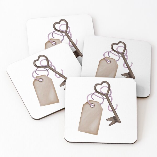 Item preview, Vintage Heart Key with Paper Label Tag designed and sold by ArtTinulyaOk.