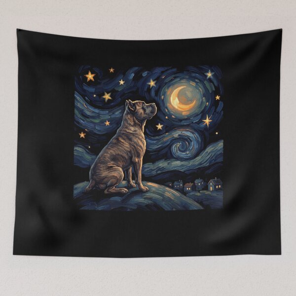 Item preview, Cane Corso Starry Night Van Gogh Art Dog Lover designed and sold by TerryConnells.