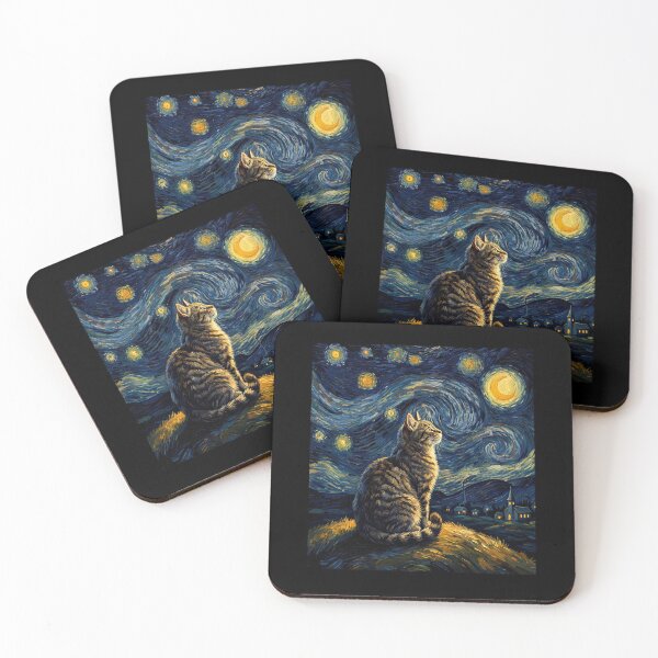 Item preview, Cat Starry Night Van Gogh Art Lover designed and sold by TerryConnells.