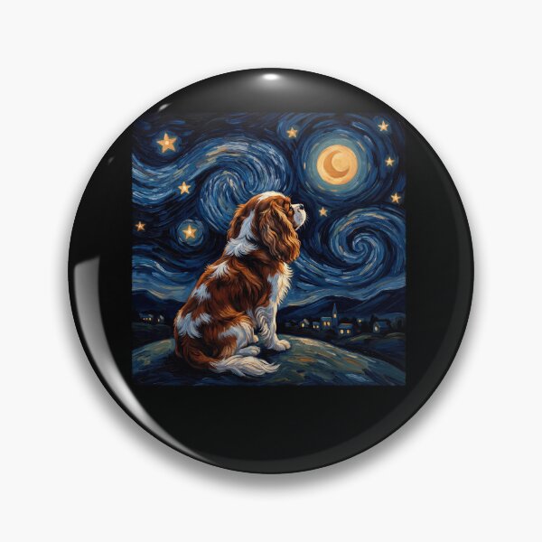 Item preview, Cavalier King Charles Spaniel Starry Night Van Gogh Art Dog Lover designed and sold by TerryConnells.