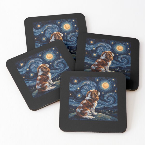 Item preview, Cavalier King Charles Spaniel Starry Night Van Gogh Art Dog Lover designed and sold by TerryConnells.