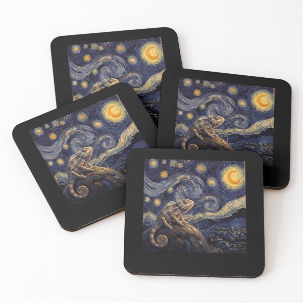 Item preview, Chameleon Starry Night Van Gogh Art Lover designed and sold by TerryConnells.
