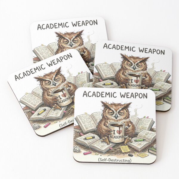 Item preview, Academic Weapon Burnout Owl - Funny Student Meme designed and sold by AMS.