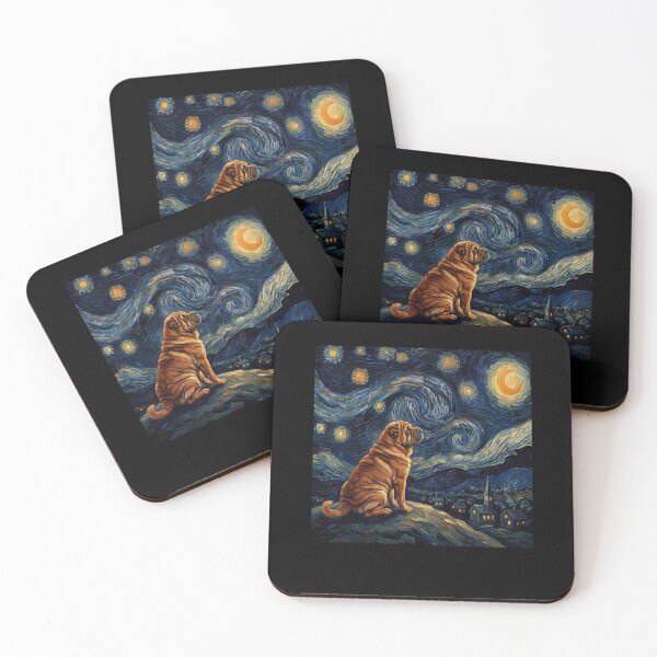 Item preview, Chinese Shar Pei Starry Night Van Gogh Art Dog Lover designed and sold by TerryConnells.