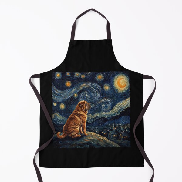 Item preview, Chinese Shar Pei Starry Night Van Gogh Art Dog Lover designed and sold by TerryConnells.