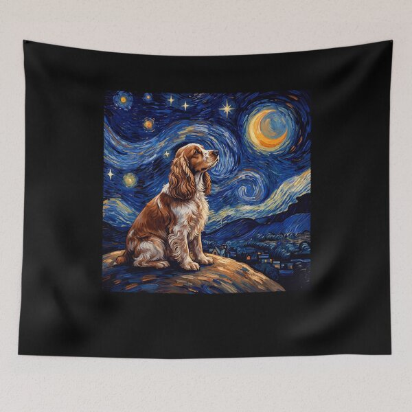 Item preview, Cocker Spaniel Starry Night Van Gogh Art Dog Lover designed and sold by TerryConnells.