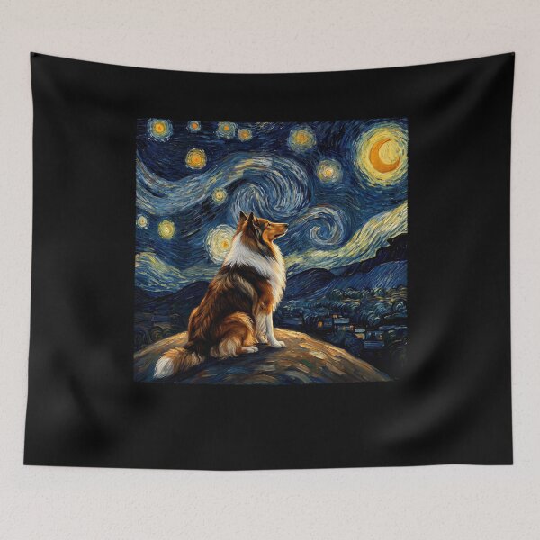 Item preview, Collie Starry Night Van Gogh Art Dog Lover designed and sold by TerryConnells.