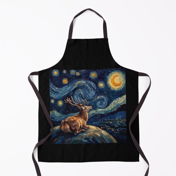 Item preview, Deer Starry Night Van Gogh Art Lover designed and sold by TerryConnells.