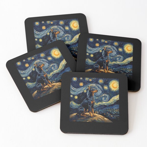 Item preview, Doberman Pinscher Starry Night Van Gogh Art Dog Lover designed and sold by TerryConnells.