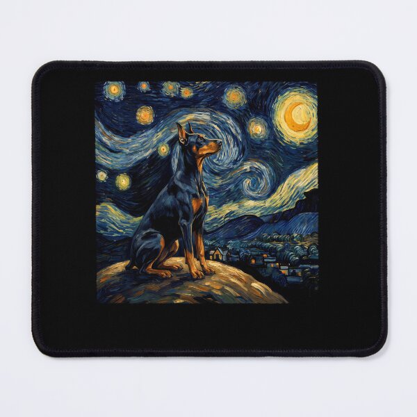 Item preview, Doberman Pinscher Starry Night Van Gogh Art Dog Lover designed and sold by TerryConnells.