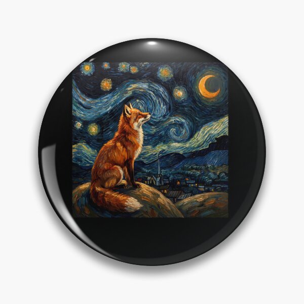 Item preview, Fox Starry Night Van Gogh Art Lover designed and sold by TerryConnells.