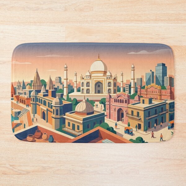 Item preview, Vibrant India: Panoramic Landmark Fusion designed and sold by HendAhabib.