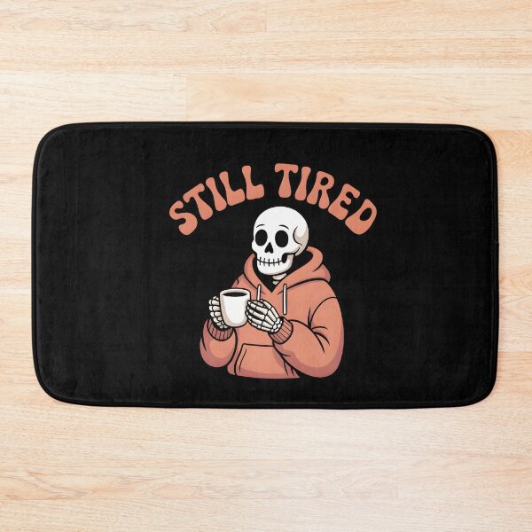 Item preview, Still Tired Skeleton Drinking Coffee – Funny Halloween Lazy Mood Design designed and sold by Raw Tigers.