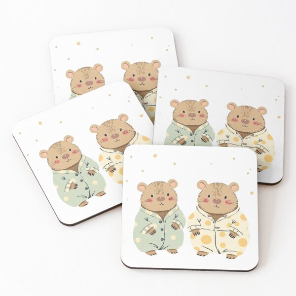 Item preview, Cute Wombats in Pyjamas with Stars designed and sold by pUNKnown.