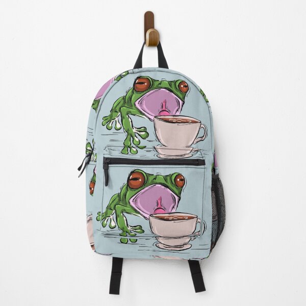 Item preview, Frog Enjoying a Cup of Coffee designed and sold by Antiope33.