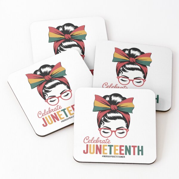 Item preview, Black Nurse Practitioner Messy Bun Celebrate Juneteenth Afro designed and sold by papertaless.