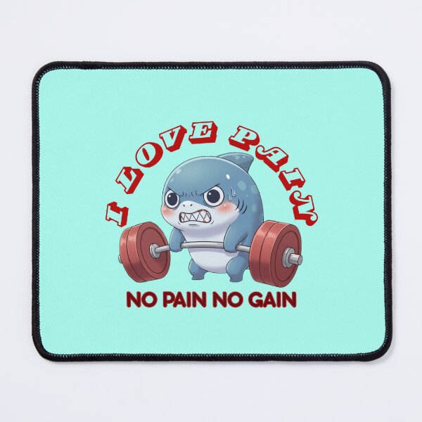 Item preview, Gym Shark I Love Pain No Pain No Gain! designed and sold by Nature's Chibis.