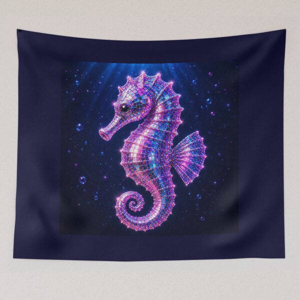 Item preview, Aesthetic neon disco seahorse  designed and sold by Heaven1111.