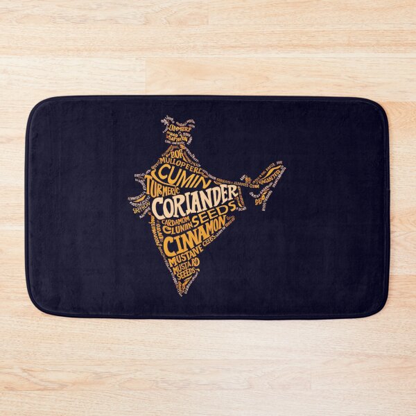 Item preview, India Spice Map Typography | Masala, Cumin, Coriander Indian Food Art Design designed and sold by Globalcitytees.