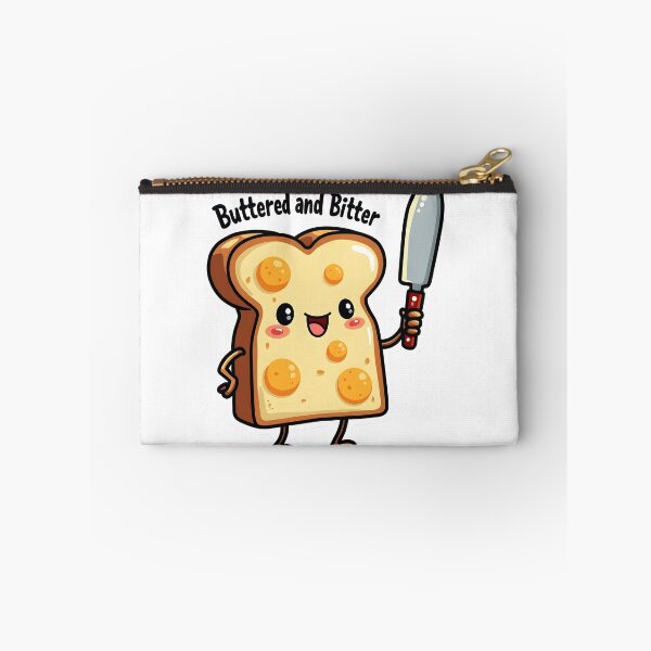 Item preview, Buttered And Bitter Funny Kawaii Bread Knife Pun designed and sold by LunaPixelStudio.