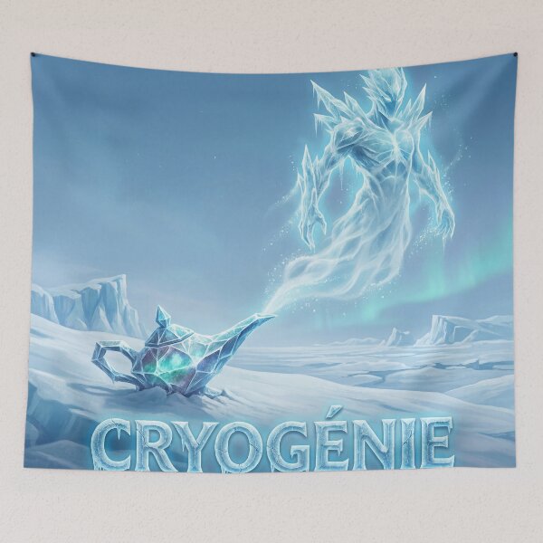 Item preview, Cryo Genie – Mystical Ice Genie in an Arctic Landscape 3 designed and sold by WordPlayStudio.