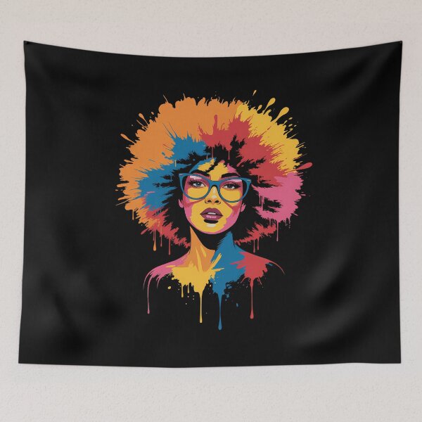Item preview, Black Queen Dripping Afro Melanin Juneteenth designed and sold by papertaless.