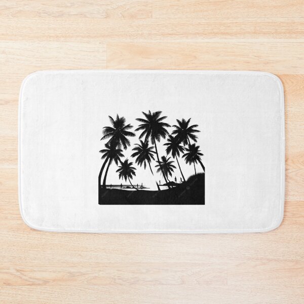 Item preview, Tropical Paradise Palm Trees Silhouette Beach Sunset Palm Tree Scene designed and sold by Ram910.