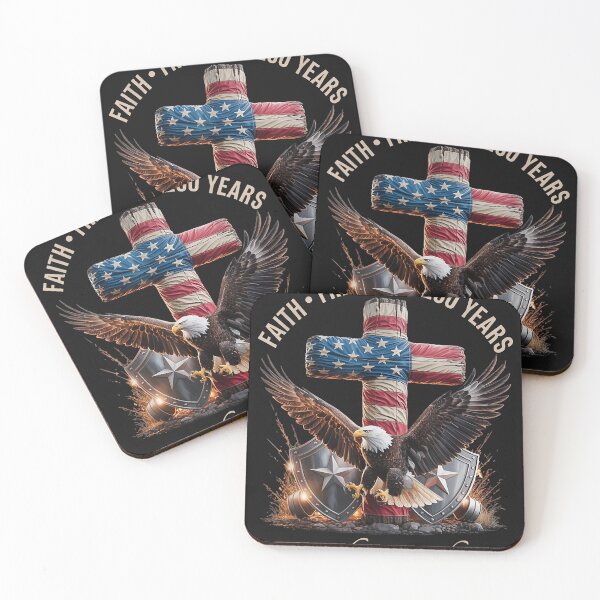 Item preview, Patriotic Eagle Flag Cross - Faith Freedom 250 Years designed and sold by diepvien84usa.
