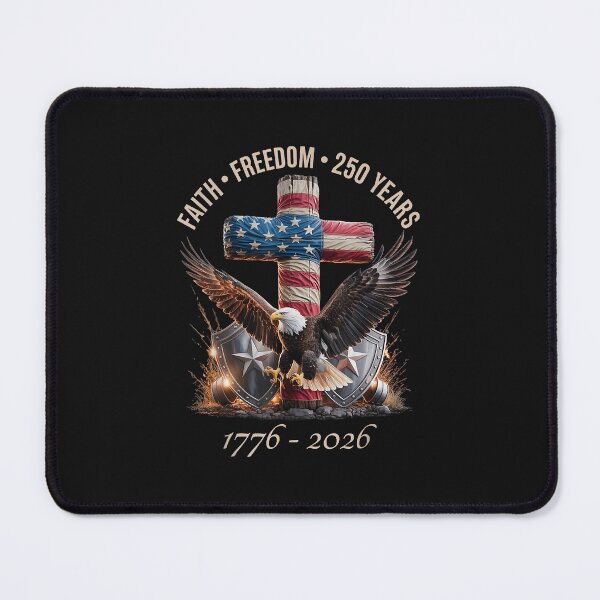 Item preview, Patriotic Eagle Flag Cross - Faith Freedom 250 Years designed and sold by diepvien84usa.