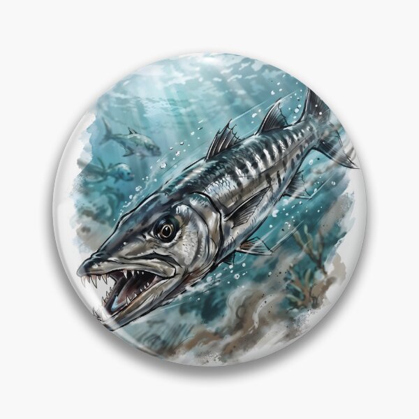Item preview, Great Barracuda Sphyraena Barracuda Marine Biology designed and sold by RubisLeaf.