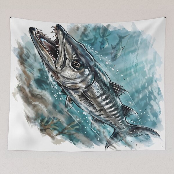 Item preview, Great Barracuda Sphyraena Barracuda Marine Biology designed and sold by RubisLeaf.