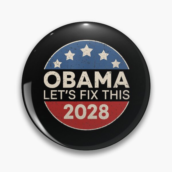 Item preview, Obama 2028 3rd Term Let's Fix This Retro Button Obama designed and sold by dal-koz-ar.