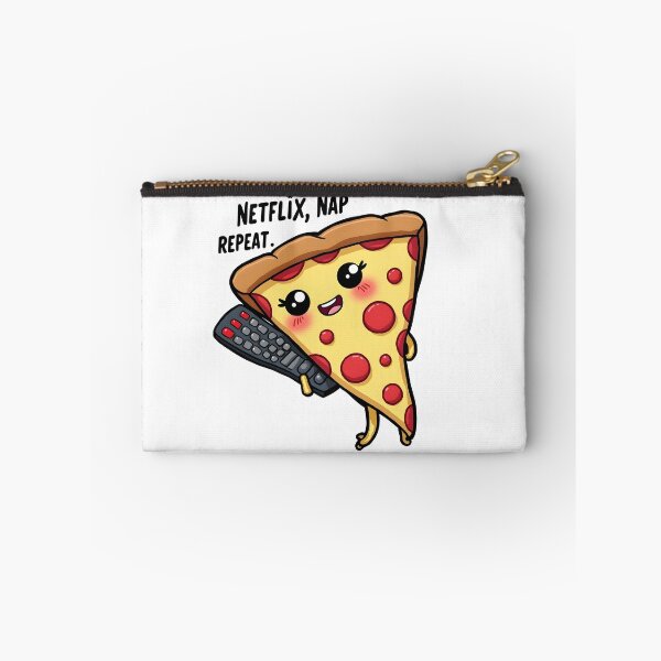 Item preview, Binge Nap Repeat Funny Kawaii Pizza Binge Watch Pun designed and sold by LunaPixelStudio.