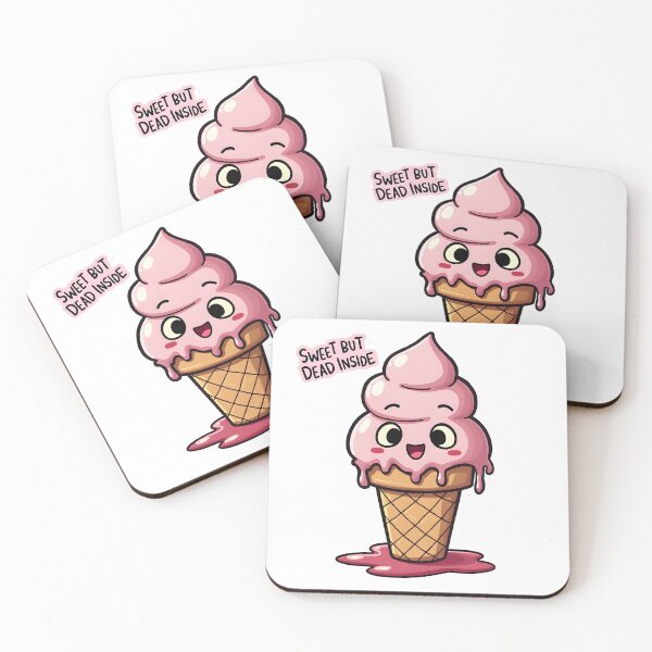 Item preview, Sweet But Dead Inside Funny Kawaii Melting Ice Cream Pun designed and sold by LunaPixelStudio.
