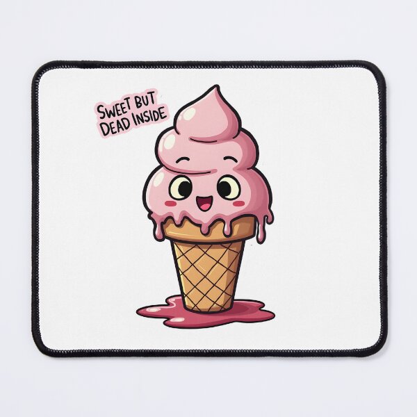 Item preview, Sweet But Dead Inside Funny Kawaii Melting Ice Cream Pun designed and sold by LunaPixelStudio.