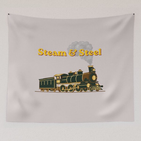 Item preview, Steam & Steel Vintage Train | Minimalist Retro Locomotive  designed and sold by Aquarius-club.