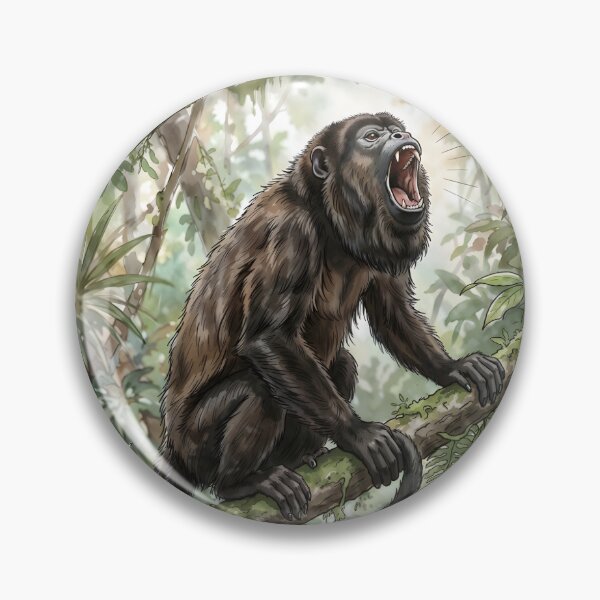 Item preview, Howler Monkey Alouatta Vocalization Arboreal designed and sold by RubisLeaf.