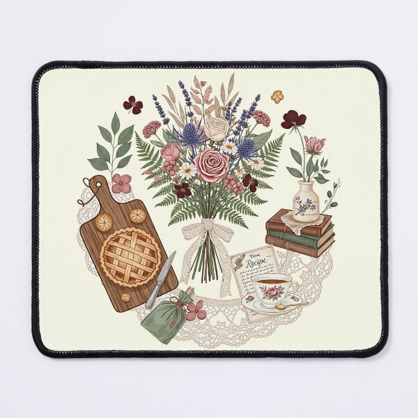 Item preview, Cozy Cottagecore Floral Baking Scene designed and sold by SholoStudio.