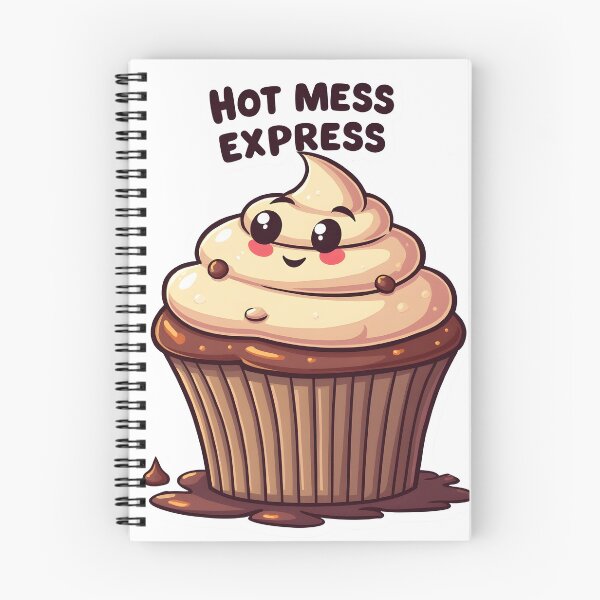 Item preview, Hot Mess Express Funny Kawaii Cupcake Pun designed and sold by LunaPixelStudio.