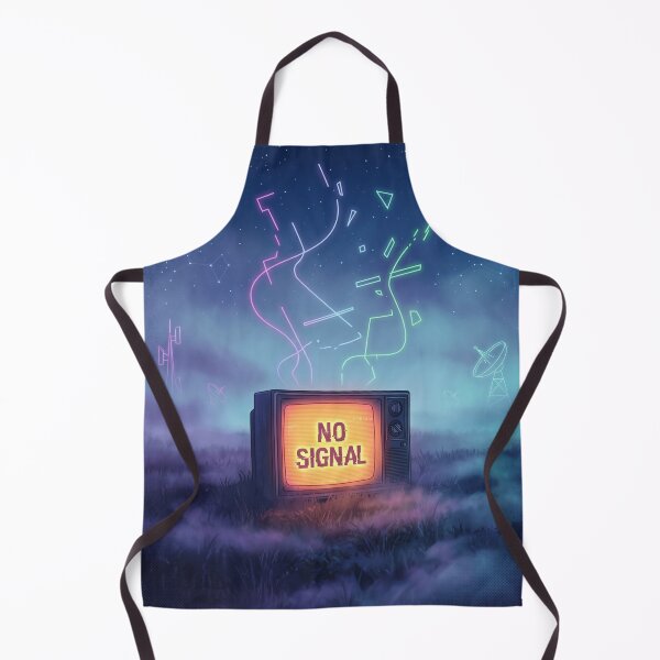 Item preview, Retro TV with No Signal in Foggy Field designed and sold by AnnArtshock.