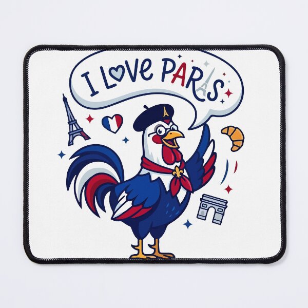Item preview, I Love Paris Rooster designed and sold by maniacdesignz11.
